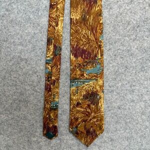 Vintage Ermenegildo Zegna Silk Tie Abstract Art Impressionism Watercolor Rare